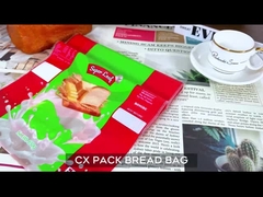 Sacos de embalagem de pão de padaria de plástico à prova de gordura personalizados com logotipo