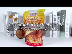 Bolsa de plástico laminada sob medida, fechada, stand up, bolsa de alimentos, bolsa de fechadura auto-suportada