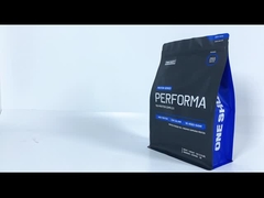 Sacos de fundo plano personalizados Sacos de plástico de proteína de soro de leite em pó Sacos de embalagem de alimentos de saúde com fecho