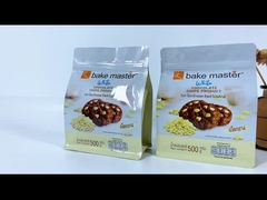 Embalagem de biscoitos de fundo plano embalado em pé em bolso de chocolates