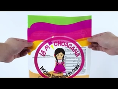 Impressão personalizada Saco de embalagem de plástico selado com janela transparente para gelados Alimentos congelados