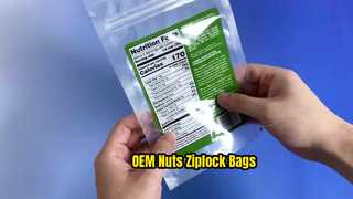 Sacos Ziplock personalizados para nozes e frutas secas