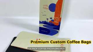 Soluções de embalagem premium de sacos de café de fundo plano personalizados
