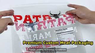 Sacos com zíper a vácuo de qualidade alimentar personalizados para carne fresca