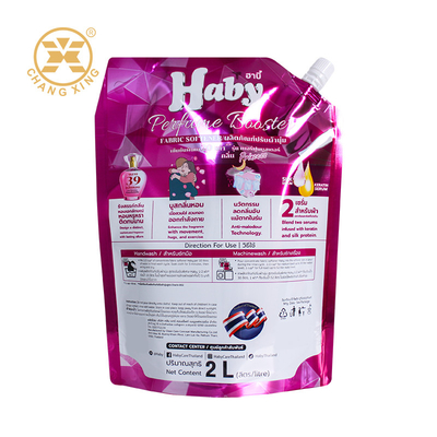 Custom Printed 500ml 1l Laundry Detergent Spout Pouch Stand Up Washing Powder Detergent Packaging Liquid Laundry