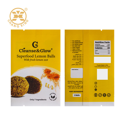 Custom Dried Food Pouch Coffee Bean Tea Bag Lemon Ball Packaging Bag Nuts Packing Bag