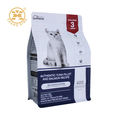 Factory Custom Pet Packaging Bags Plastic Ziplock Dog Cat Pet Food Bag Flat Bottom Bags 5kg 10kg 15kg 20kg For Pet Feeding