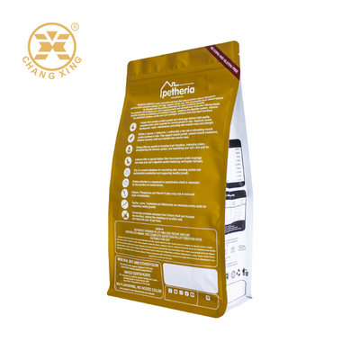 Custom Printed Foil Mylar High Quality Oem 8 Side Seal Bag Pet Food Packaging Square Bottom Pet Cat Food Bag