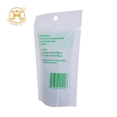 Custom Printing Baking Powder Dried Food Packaging Bag Moisture Proof Plastic Stand Up Pouch