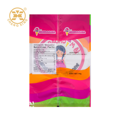 Custom Printing Sealed Plastic Packaging Bag With Transparent Window For Ice Cream Frozen Food