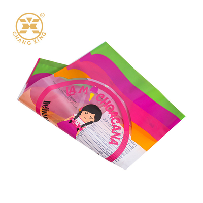 Custom Printing Sealed Plastic Packaging Bag With Transparent Window For Ice Cream Frozen Food