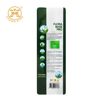 Custom Printing Side Sealed Bag Plastic Packaging Bag With Transparent Window For Aquatic Plants