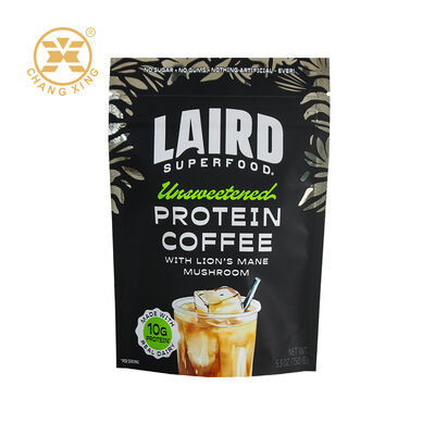 Custom Stand-Up Pouch Coffee Packaging Bag Moisture-Proof Plastic Protein Powder Bag Heat Sealing Coffee Bags