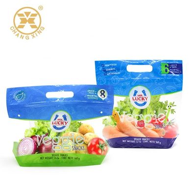 Recycle Anti Fog Fresh Vegetables Packaging Plastic Bag Custom Printed Logo Vegetable Fruit Packaging Pouch Bag With Zipper