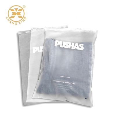 Resealable Garment Packaging Bag Frosted Zipper Bags For Clothes
