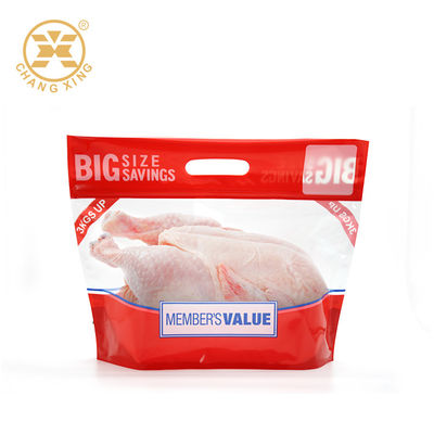 Qualidade  VMPET EXPE Stand Up Pouch With Handle Roast Chicken Plastic Packaging For Frozen Food fábrica
