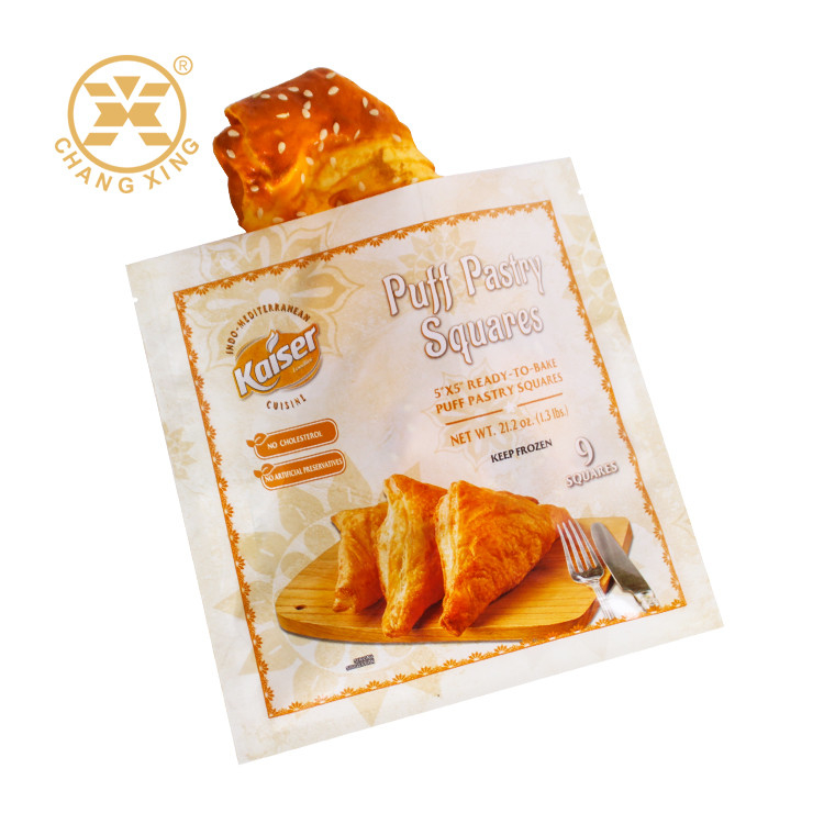 Custom Heat Sealing Dessert Biscuit Bread Bag LDPE Plastic Bread Packaging Pouch