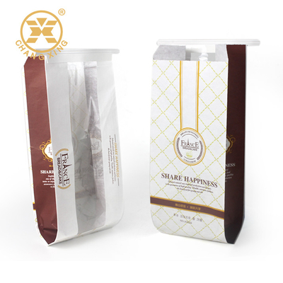 OEM que imprime a janela de Logo Resealable Paper Bags With
