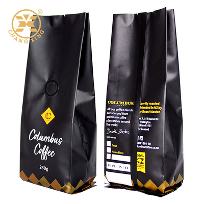 Válvula feita sob encomenda da maneira do saco um de Matte Coffee Packaging Quad Seal do café de Bolsas