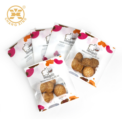 As cookies plásticas do pão do produto comestível fecham o saco de empacotamento do fechamento com logotipo