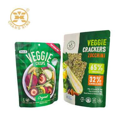 Chips de Vegetais Secos Mistos 8 Oz Embalagem Stand Up Pouch com Zíper Reutilizável