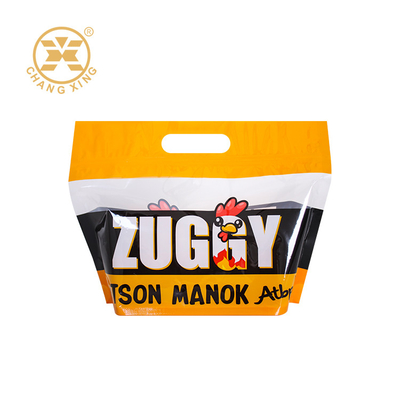 Embalagem de frango assado personalizada de plástico à prova de gordura com fecho