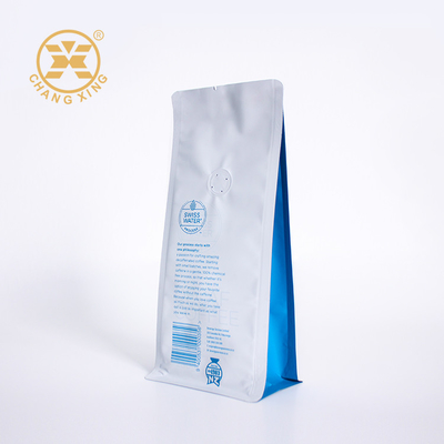 250 g 500 g 1 kg Saco de café de fundo plano Sacos de embalagem de grãos de café com fecho