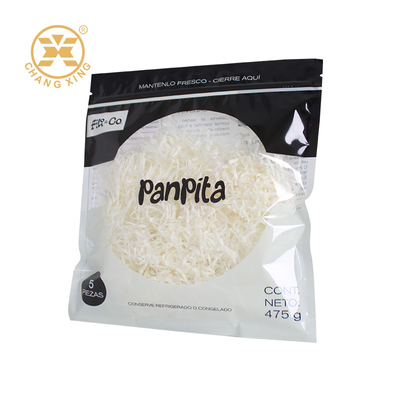 Sacos de fecho de plástico impressos sob medida Saco de embalagem de alimentos para macarrão Pita Pancake Taco