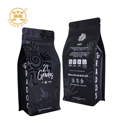 15oz de resistência à umidade sacos de café de fundo plano sacos de fecho de cadeado adequados para grãos de café chá 250g 500g 1kg
