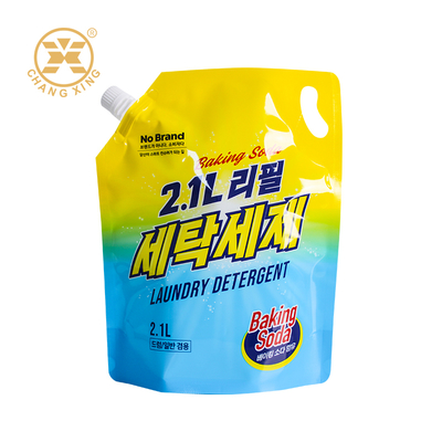 Sacos de embalagem para detergente para roupa OEM 1L 2L, bolsa com bico, amaciador de roupa, bolsa vertical com bico