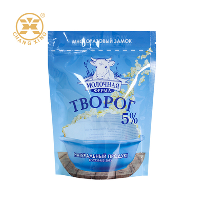 Sacos Ziplock Personalizados de Alta Qualidade para Alimentos, Sacos de Embalagem para Produtos Lácteos