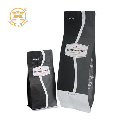 250g 500g 1kg Saco de Embalagem de Café com Fundo Chato Sacos de Café Stand Up Sacos de Café Personalizados com Zíper à Prova de Umidade