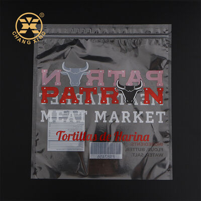 Saco de embalagem de carne fresca transparente personalizado Embalagem de alimentos Saco selado a vácuo Para camarão, peixe e carne congelada