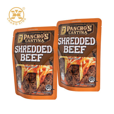 Impressão personalizada de carne bovina de qualidade alimentar Saco de embalagem emborrachado Saco selado à prova de umidade para carne de porco e carne bovina