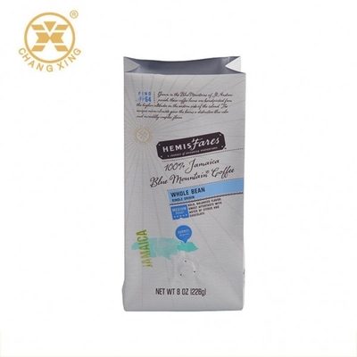 O empacotamento plástico do café do PE do AL do produto comestível ensaca sacos de café de 4 onças com válvula