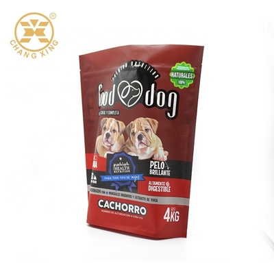Levante-se o malote resealable dos alimentos para animais de estimação do OEM do malote 1kg 2kg 4kgs com o zíper plástico reclosable