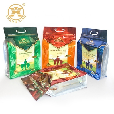 o saco de empacotamento laminado plástico do arroz de 1kg 2kg 5kg 10kg personalizado aceita