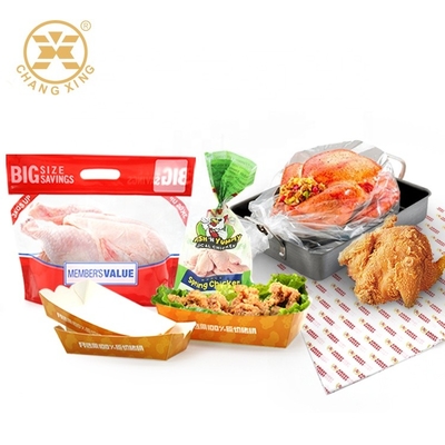 Remova a alimento a resistência térmica de empacotamento do frango assado transparente o malote de nylon com zíper