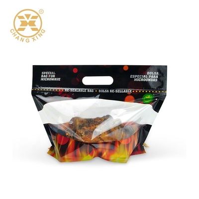 O frango assado Microwavable do zíper que empacota VMPET Resealable levanta-se malotes