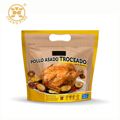 100 200 mícrons de frango assado que empacota o malote grelhado do empacotamento de alimento do Rotisserie 1kg com zíper