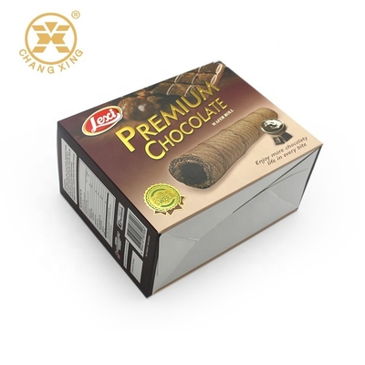 Do cartão Dustproof da assinatura do petisco dos doces de CMYK a barra de chocolate feita sob encomenda de empacotamento das caixas encaixota o OEM