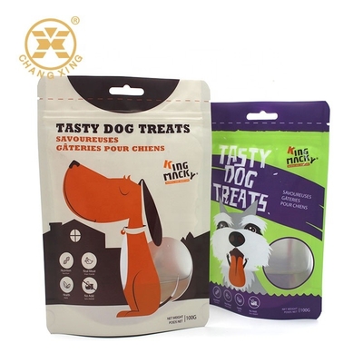 Sacos de plástico estando do fechamento do fecho de correr do bloco de Doy dos sacos do empacotamento de alimentos para animais de estimação do zíper VMPET com janela