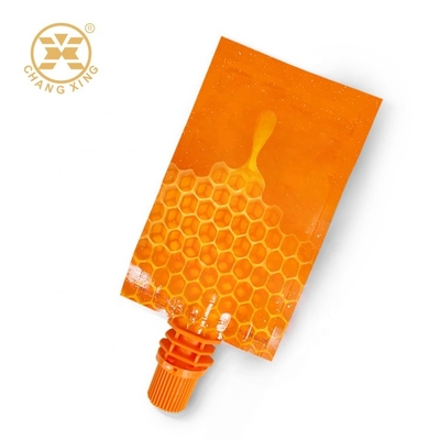O pó 500g do LDPE Honey Sachet Packaging Rohs Protein levanta-se o malote com bocal